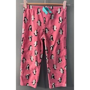 Carter's Kids Pink Fleece Penguin Print Pajama Pants Sleep Bottoms ATFC1064